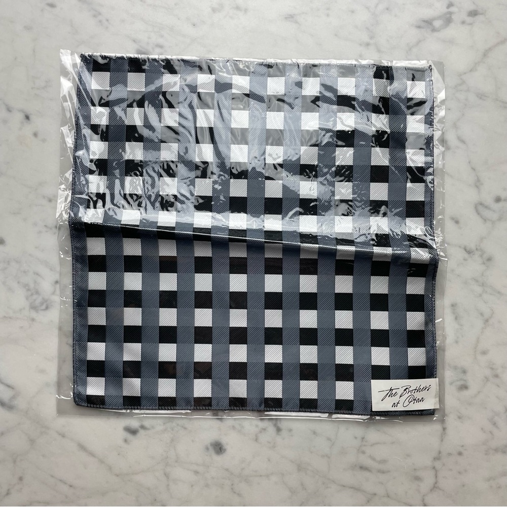 NWT OTAA The Brothers at OTAA Check Pocket Square